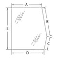 Left Hand Upper Door Glass Fits 445 445c 455 455d 555 555c 555d 655