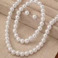 8mm Resin Pearl Jewelry Set for Women