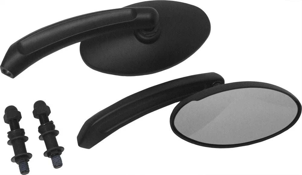 Harddrive Black Oval Side Mirrors For Harley Davidson Xg & Xl Models