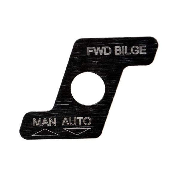 Mastercraft Boat Blank Switch Plate | Fwd Bilge Black Aluminum