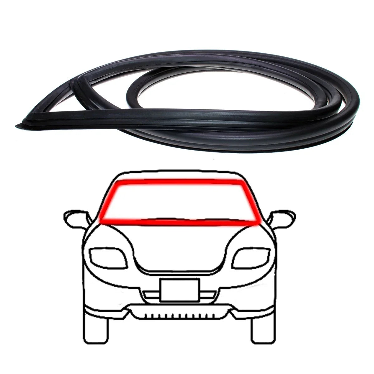 Front Windshield Weatherstrip for Mercedes-Benz W123 (1976–1985)