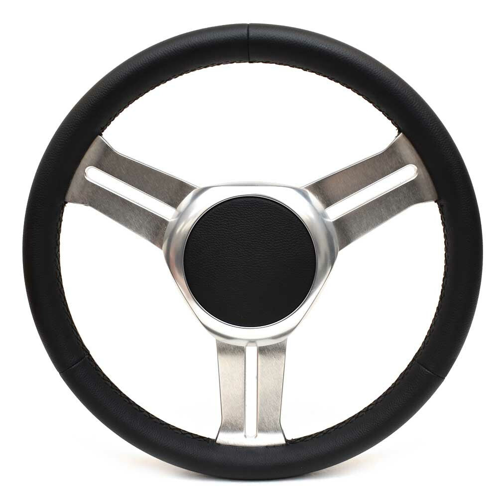Isotta Boat Steering Wheel Vertice Black / Silver by Isotta