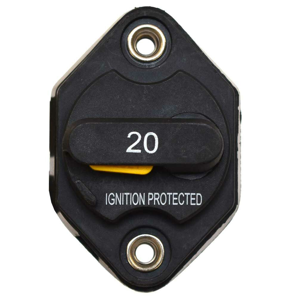 Marine Boat Circuit Breaker Panel Mount 20 Amp Yellow