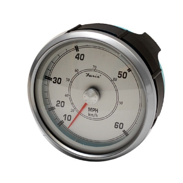 Faria Boat Speedometer Gauge SE9947A 4 1/4 Inch Silver by Faria