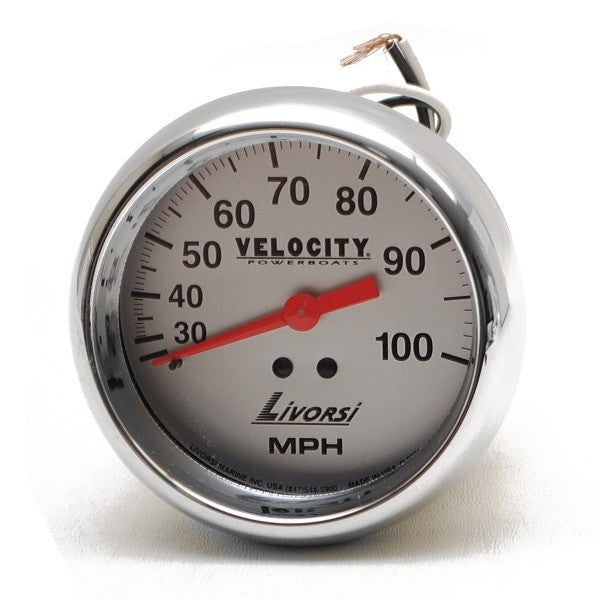 Livorsi Boat Speedometer 100 MPH 3 1/4 Inch Silver by Livorsi