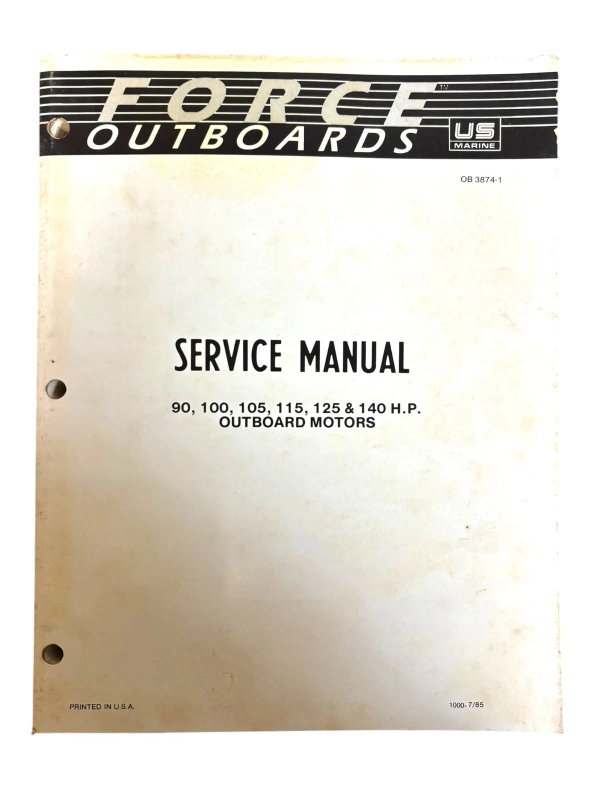 Force Outboards Ob 3874-1, 90/100/105/115<wbr/>/125/140 Hp Service