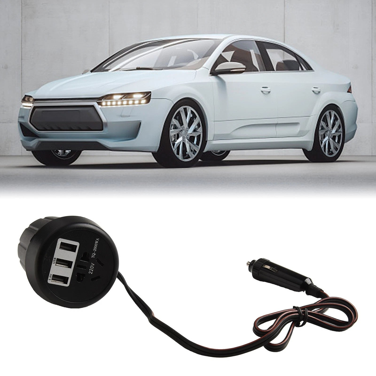 150W Car Power Inverter Dc 12V/24V To 220V Ac Car Inverter Cup Holder