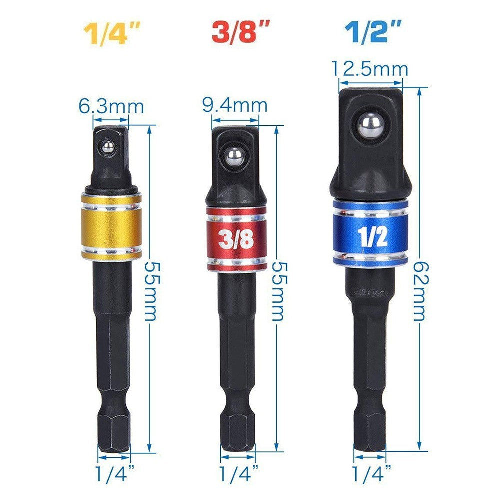 Socket Adapter Black Chrome Vanadium Steel