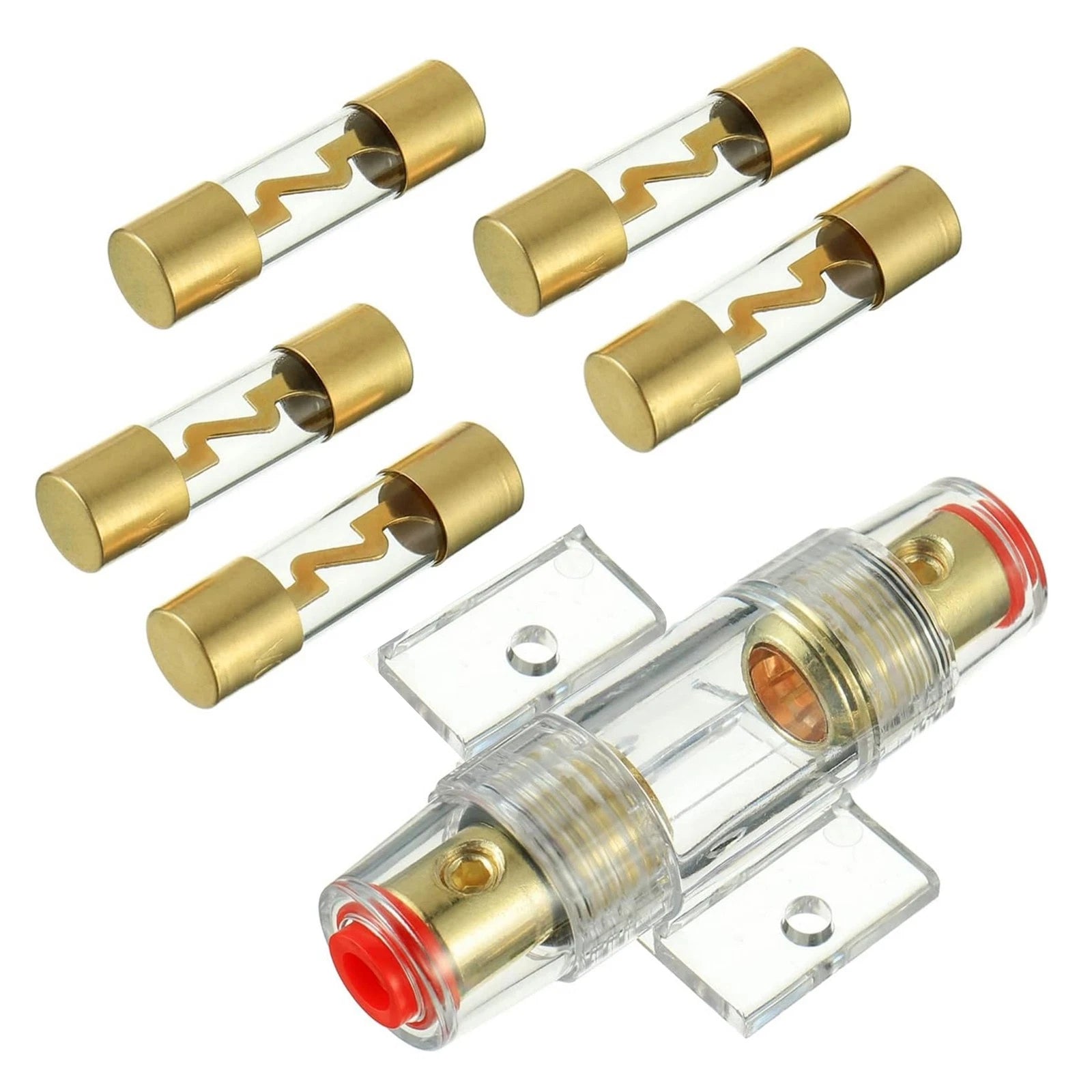 Agu Fuse Holder 100a With Agu Fuses For 4/6/8/10 Awg Wire 12V System