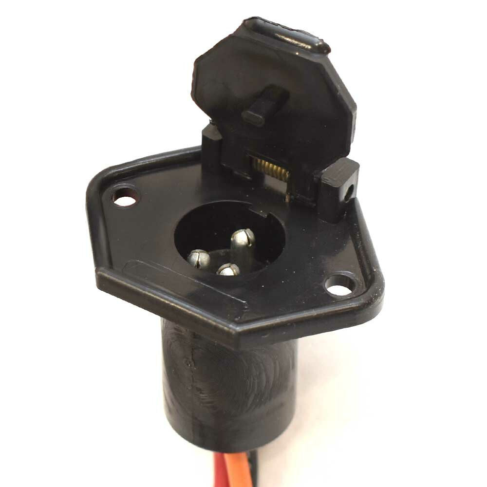 Pole Light Base Boat Adapter 3 Pin Male Black Plastic