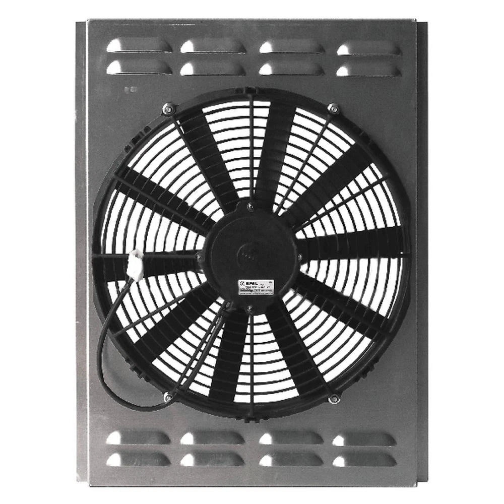 Z40067 Single 14" Electric Fan & Shroud - 21 1/8 X 15 X 4