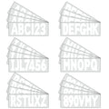 4 Sets Of 3" Marine Boat White Sticker Decal A-z Letters And 0-9