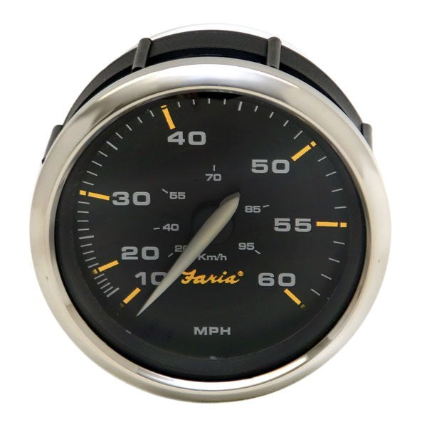 Faria Speedometer Gauge 3 1/4 Inch Kronos Black by Faria