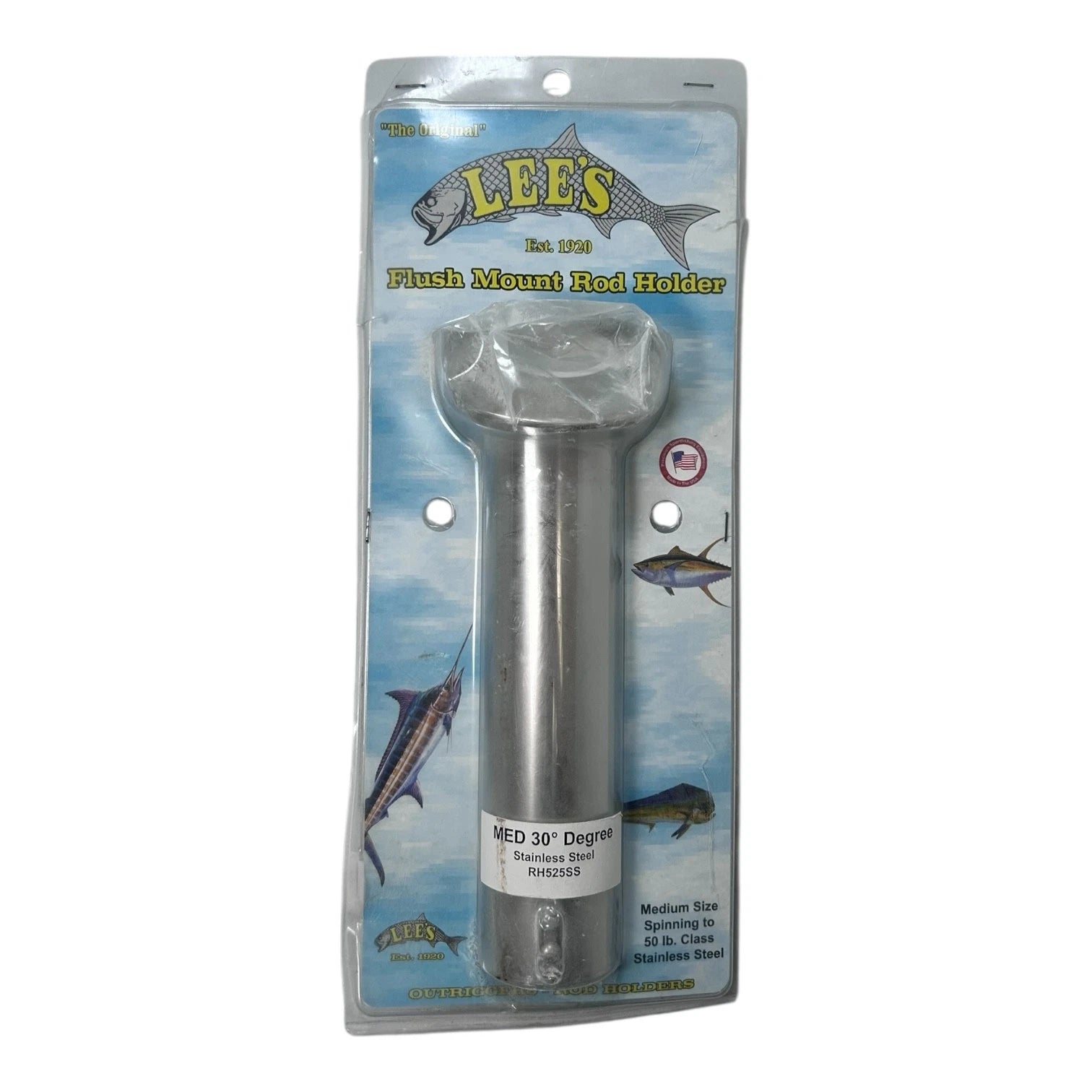 Lee's Rh524ss, Marine Stainless Steel Flush Mount Rod Holder -