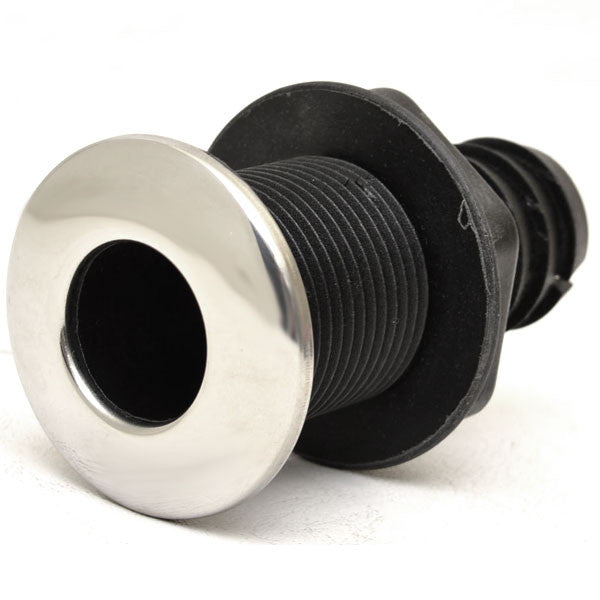 Boat Thru Hull Fitting Black Plastic