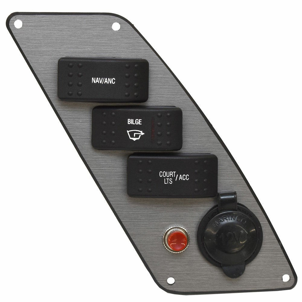 Larson Boat Rocker/Ignition Panel Gray Brushed Plastic by Larson
