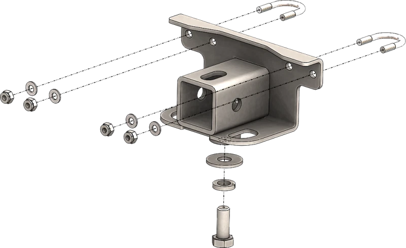 Kfi 16+ Yamaha Kodiak 700 & Grizzly 550/700 2-inch Receiver Hitch –