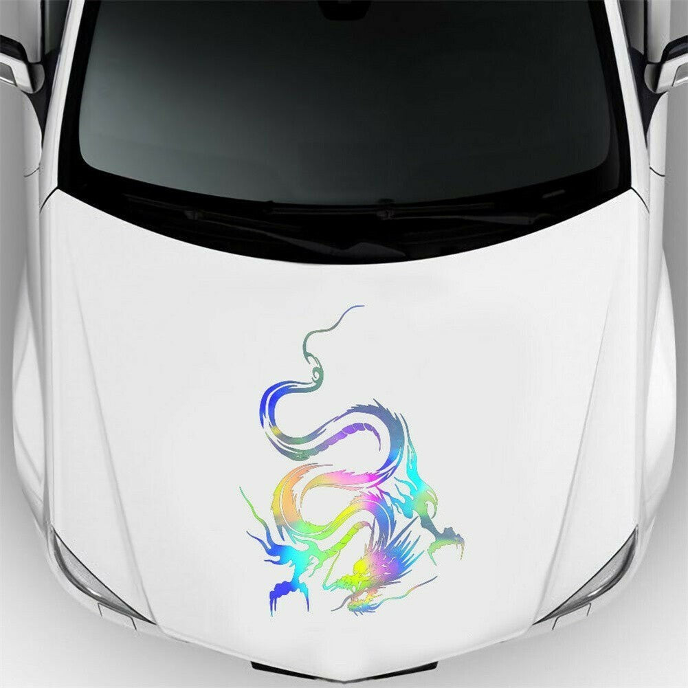 Waterproof Car Hood Decal with Dragon Pattern
