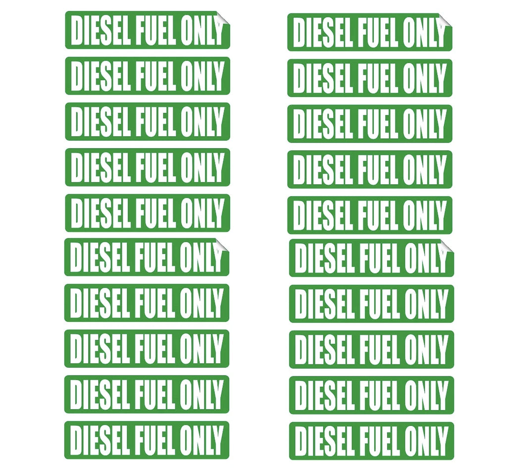 Diesel Fuel Only Sticker Decal for Boat, PWC, Jet Ski, Marine Fuel Tanks