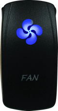 Dragonfire Racing Lighted Switch Fan On/off Blue