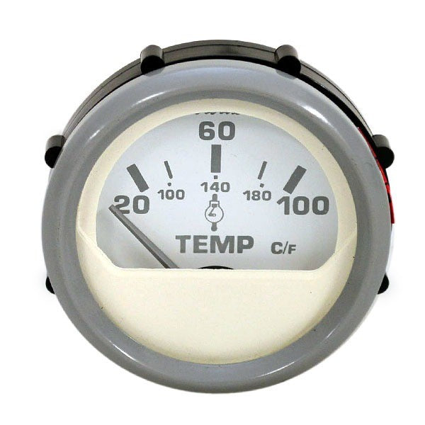 Faria Boat Temperature Gauge GP9776A | Nantucket 2 Inch Gray White by Faria