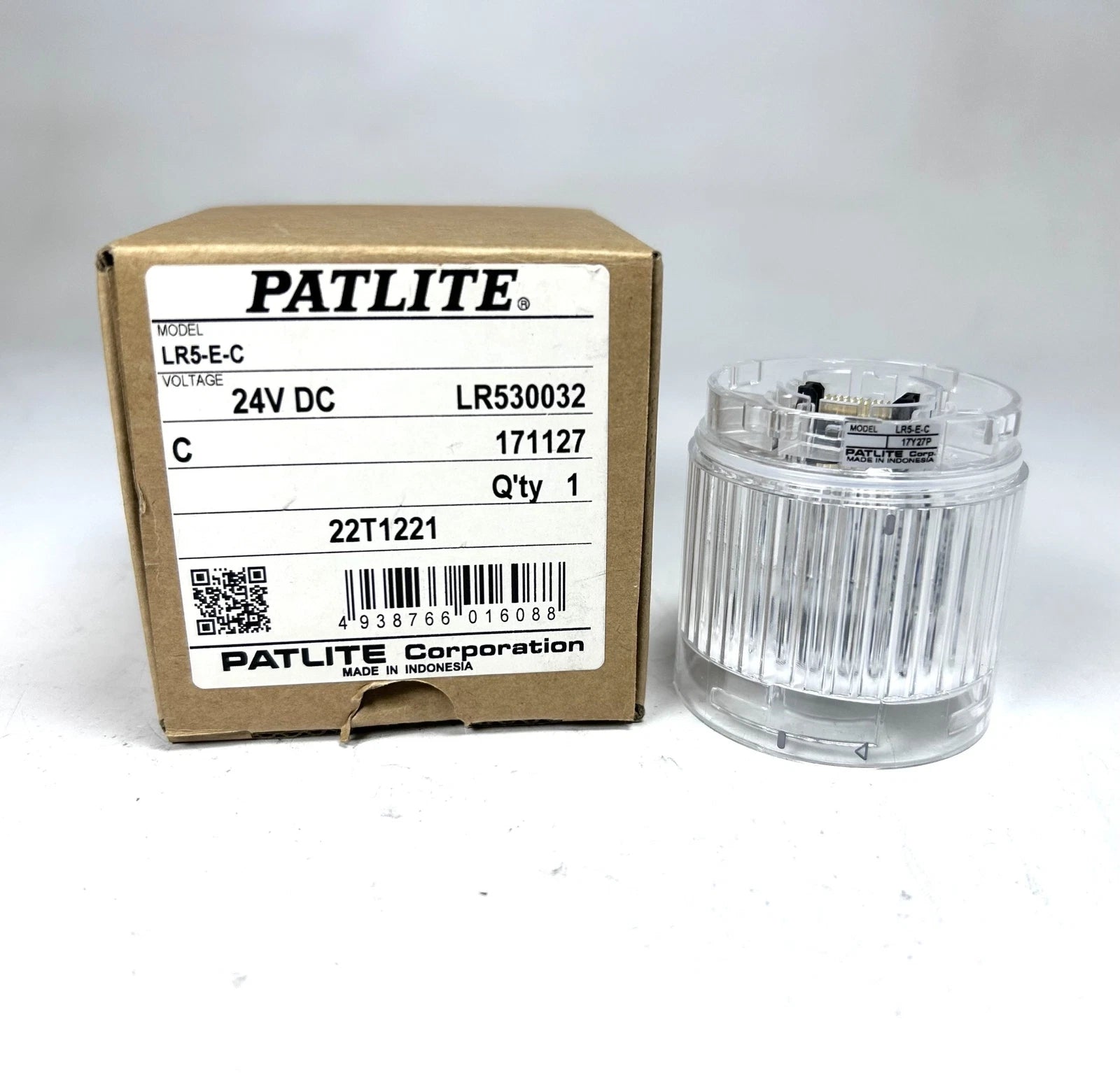 '-New- Patlite Lr5300032, White Signal Light Model | Hook & Hull Co
