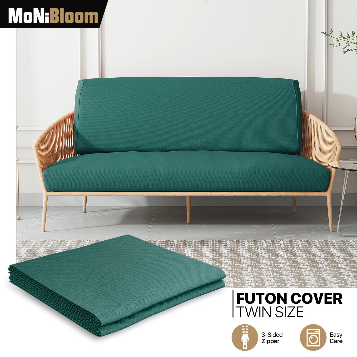 Teal Green Twin Size Slipcovers