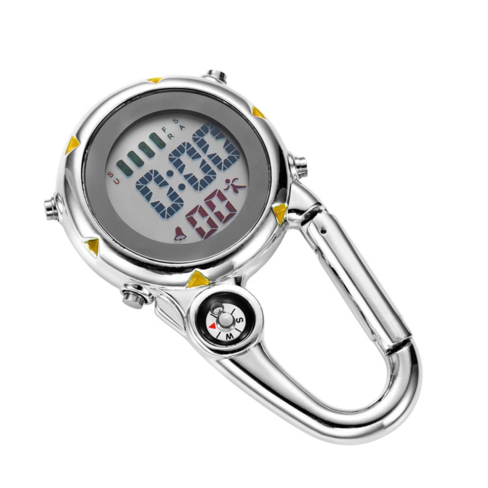 Backpack Clip On Band Carabiner Digital Sports Fob Watch Luminous For