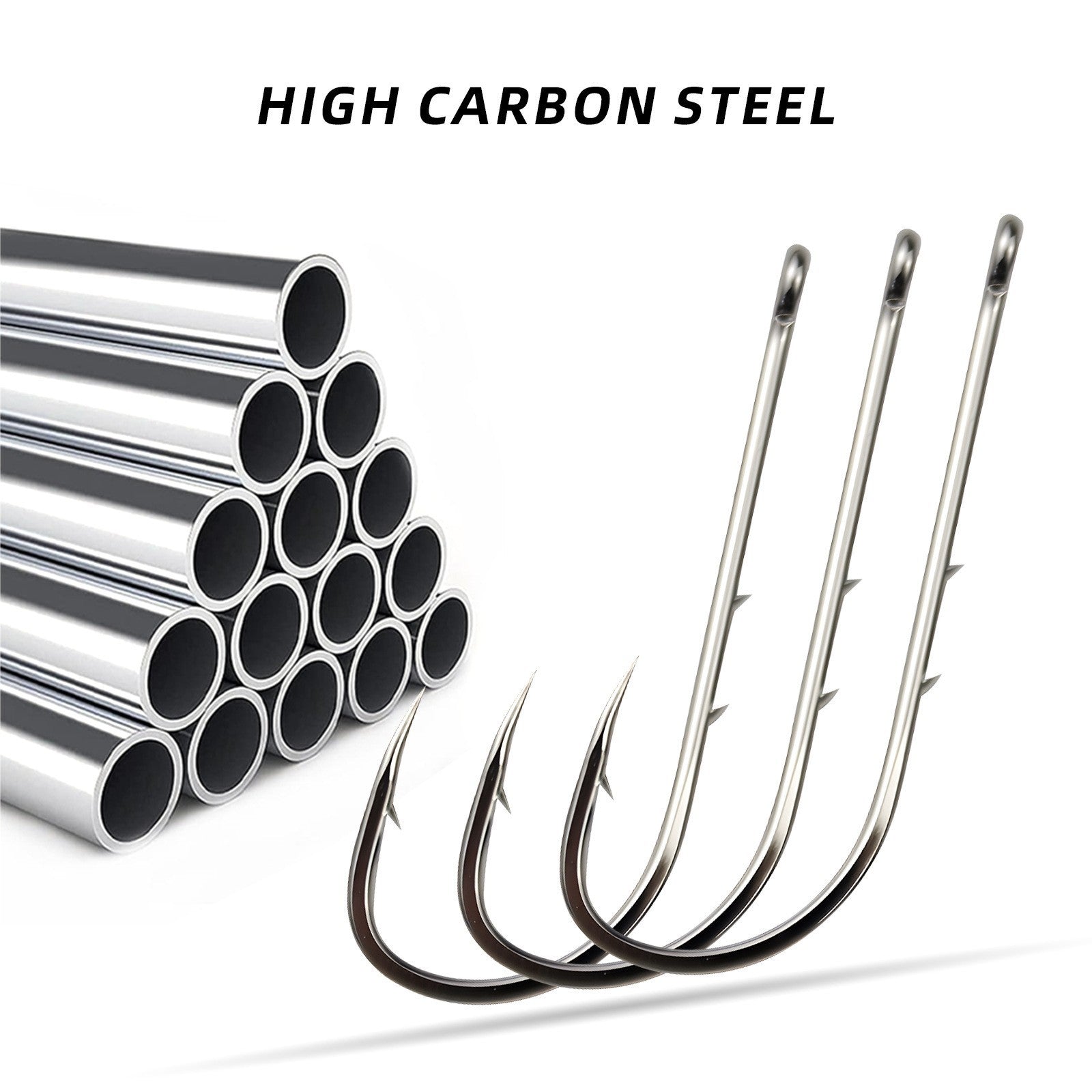 Ringed Eye Connector Double Barb Hooks