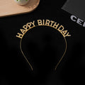 Happy Birthday Headband Rhinestone Clip