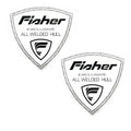 Fisher Boat Brand Decals 31245 Black/Clear Sticker Pair by Fisher