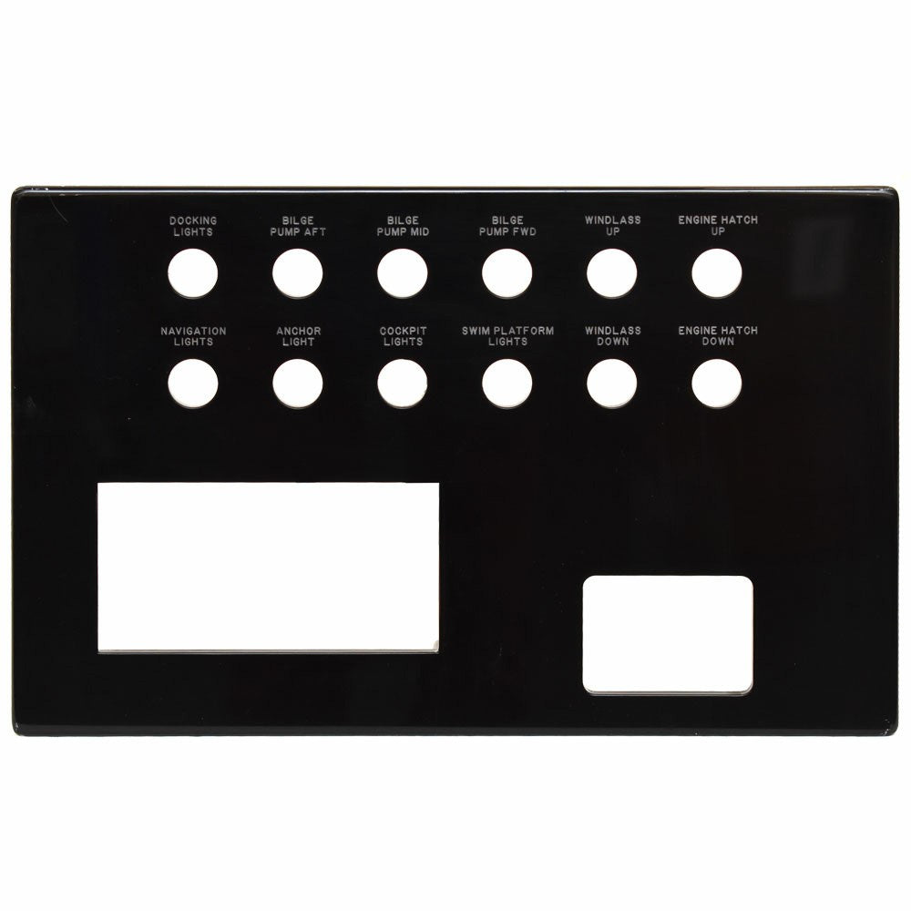 Blank Switch Panel Cobalt Lights Bilge Black by Cobalt