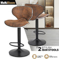 Adjustable Height Swivel Bar Stools - Set of 2