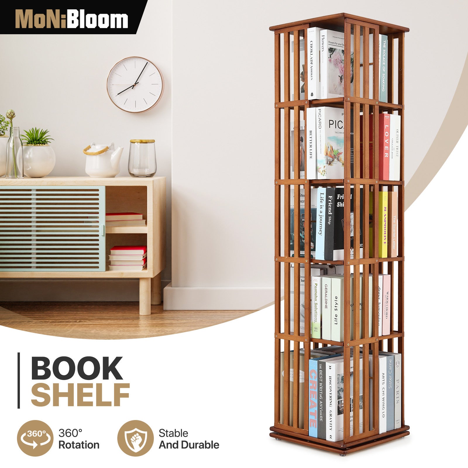 Black Adjustable Storage Cabinet with Locking Door