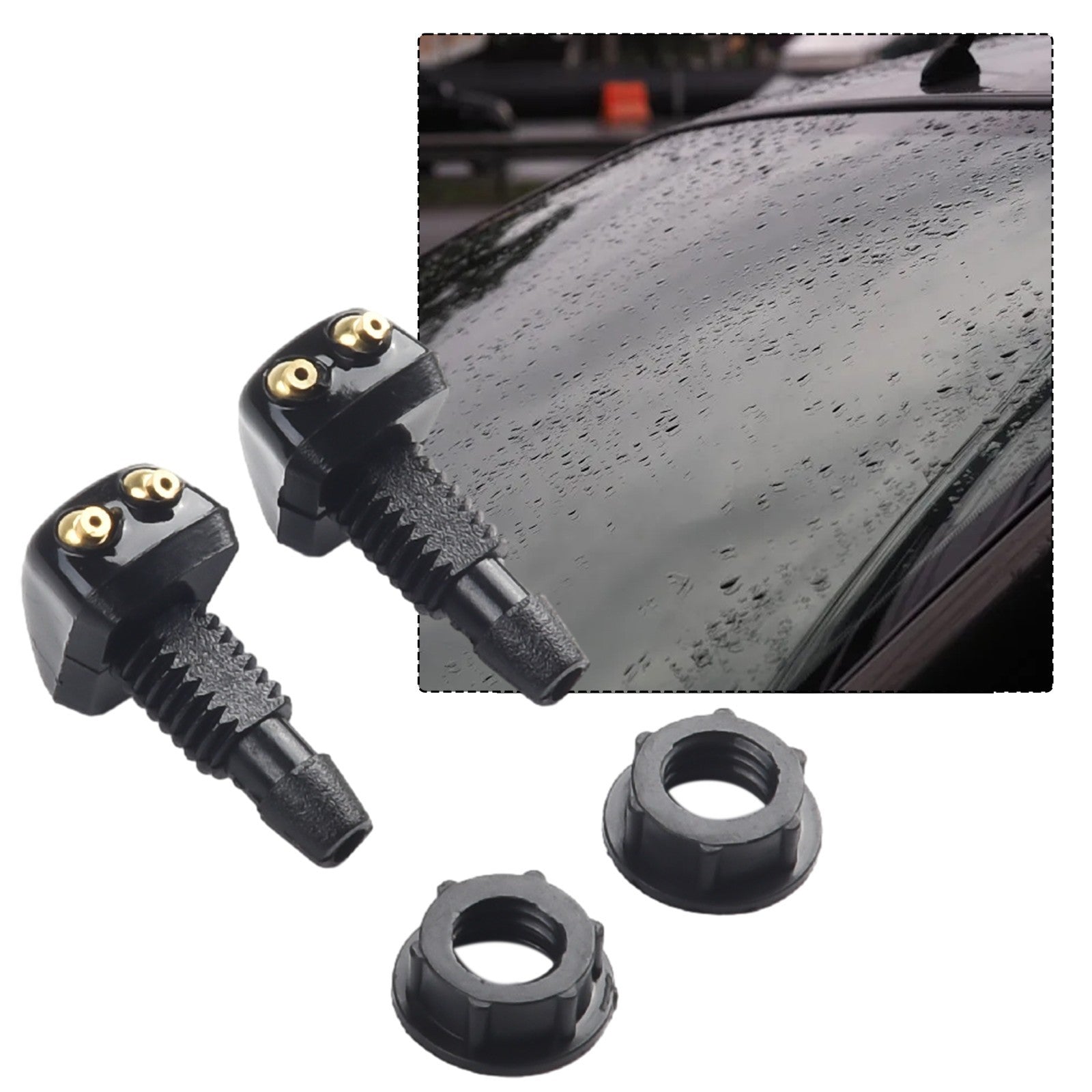 Adjustable Dual Outlet Windshield Washer Nozzle