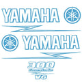 Yamaha Boat Cowling Decal U30921-06 | 300 Hp Four Stroke V6 Blue (Kit)