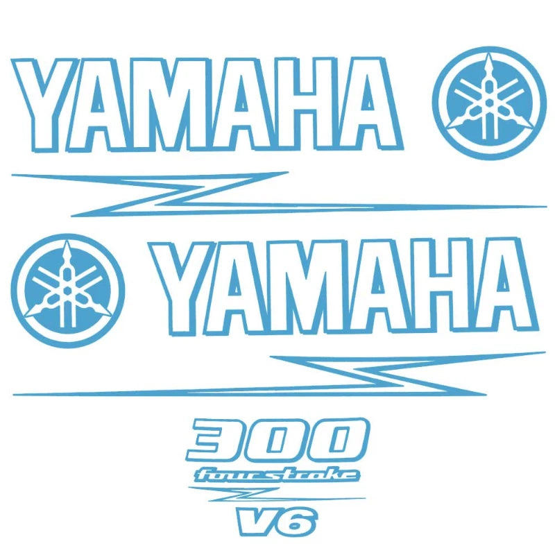 Yamaha Boat Cowling Decal U30921-06 | 300 Hp Four Stroke V6 Blue (Kit)
