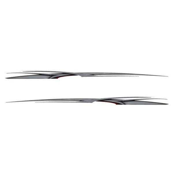 Galaxie Boat Graphic Decal Set | Silver / Red / Black 108 x 5 Inch 2PC