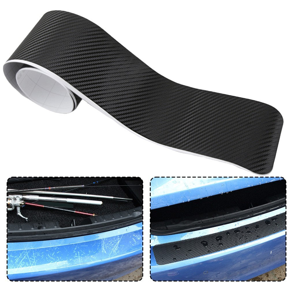 Carbon Fiber Trim Car Trunk Protector Easy Install