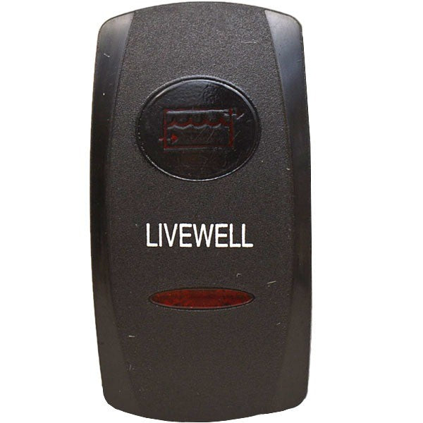 Carling Boat Rocker Switch Cover Livewell Black by Carling