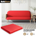 Red Queen Size Slipcover Armless Stretch Futon Cover Wa