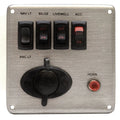 Pontoon Fishing Boat Rocker Switch Panel | Brushed Silver