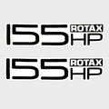 Engine Stickers Rotax 155 HP Decals Pair by Rotax