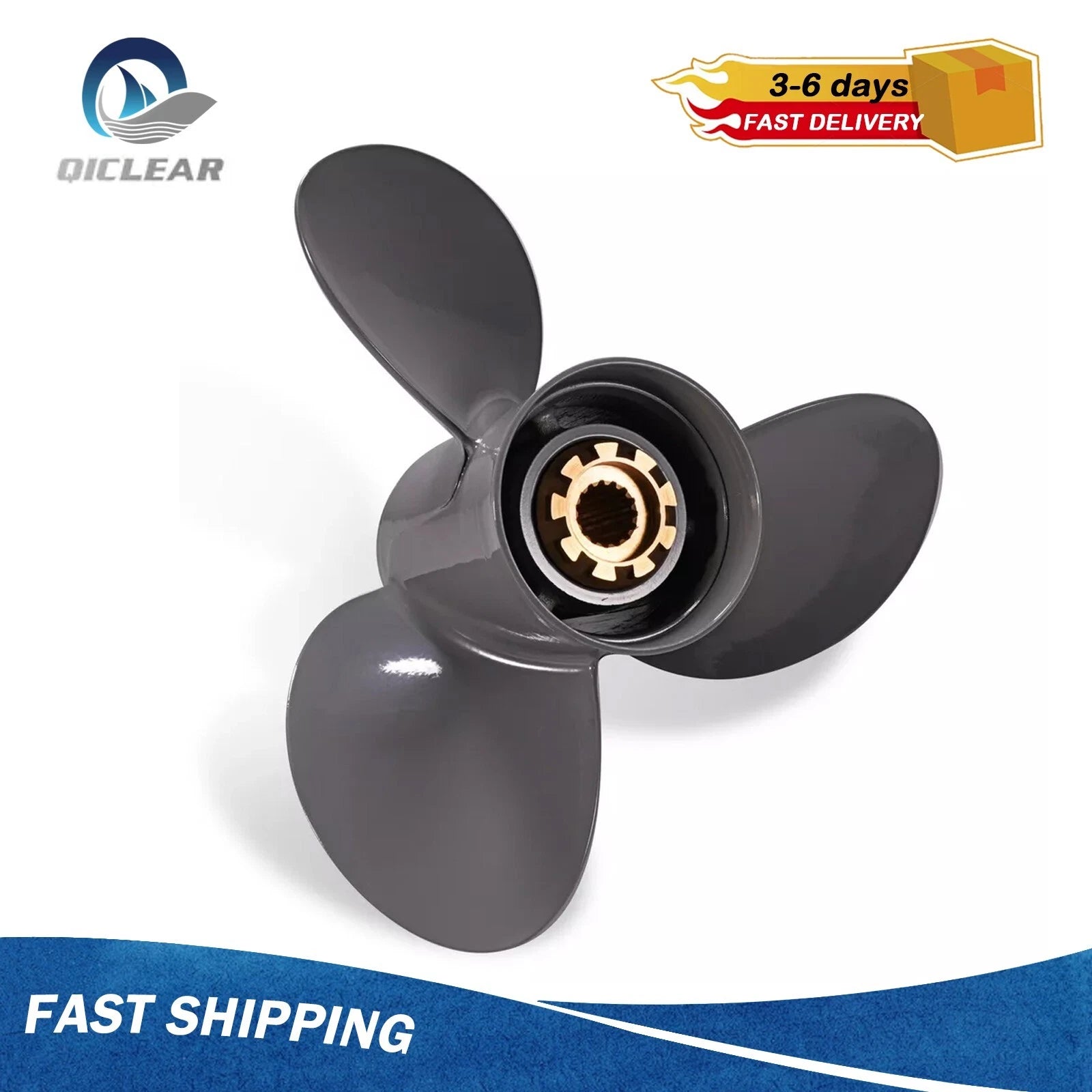 New! 13 X 19 Aluminum Outboard Propeller For Honda 60-130hp 15 Spline