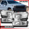 Chrome Clear Corner Headlight Lamp Set