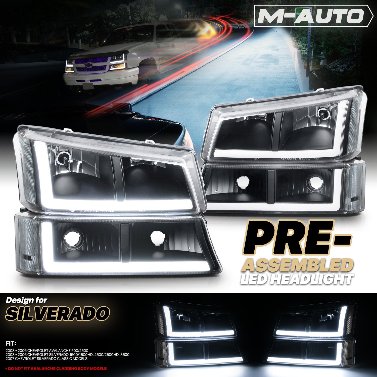 LED Light Bar DRL for 2003-2007 Silverado