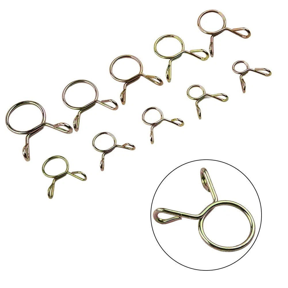 Fuel Line Hose Tubing Spring Clips Clamps Assortment Kit For