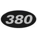 Rinker Boat Raised Brand Decal | 6 5/8 x 3 1/4 Black / Silver by Rinker