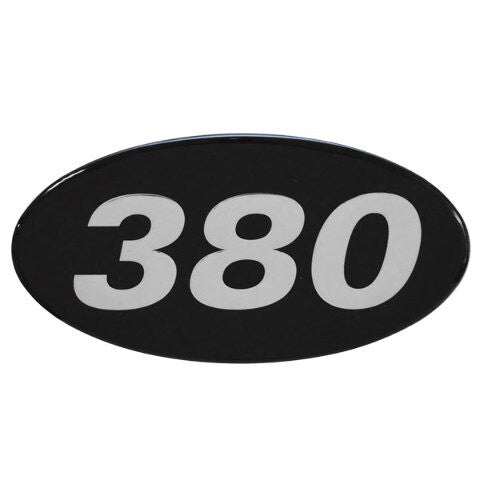 Rinker Boat Raised Brand Decal | 6 5/8 x 3 1/4 Black / Silver by Rinker