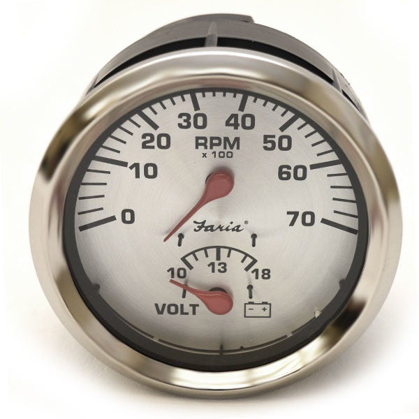 Boat Multifunction Gauge Tachometer Volt 3 1/4 Inch by Faria
